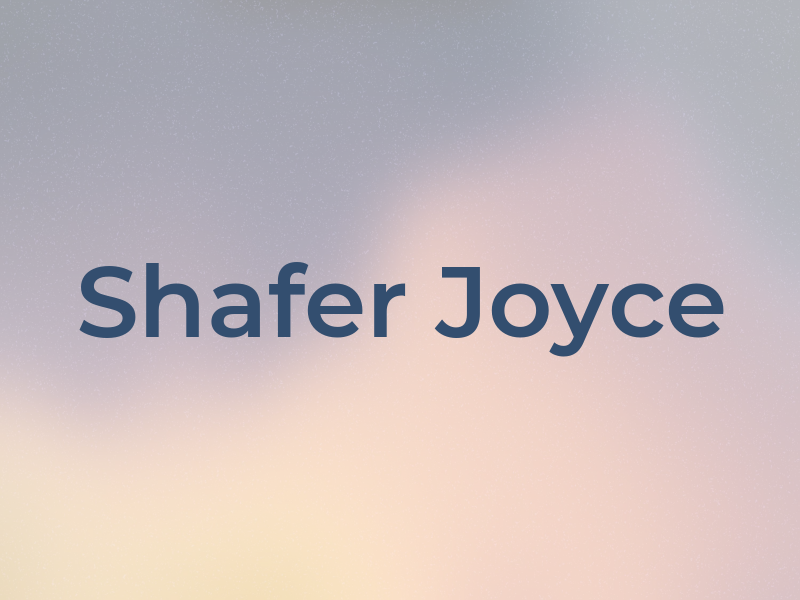 Shafer Joyce