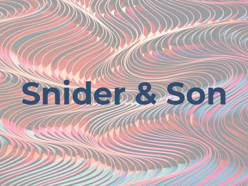 Snider & Son