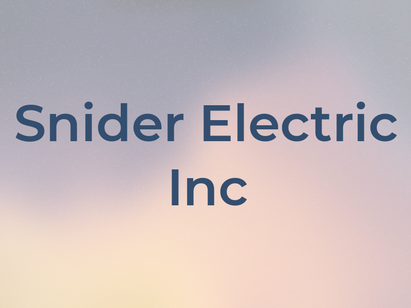 Snider Electric Inc