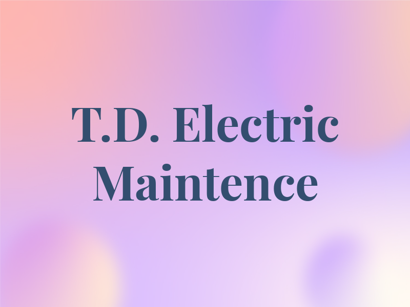 T.D. Electric and Maintence