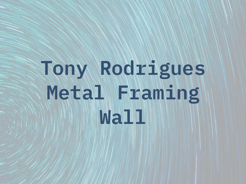 Tony Rodrigues Metal Framing and Dry Wall