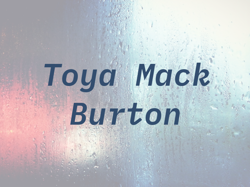 Toya Mack Burton