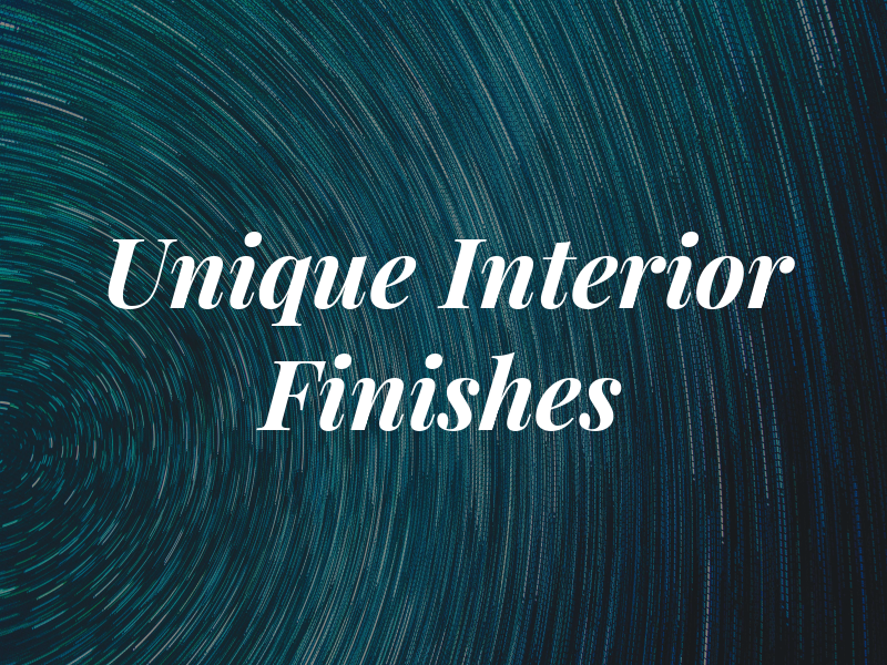 Unique Interior Finishes