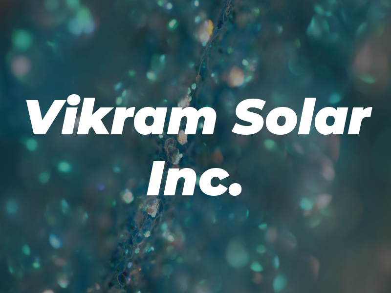 Vikram Solar US Inc.