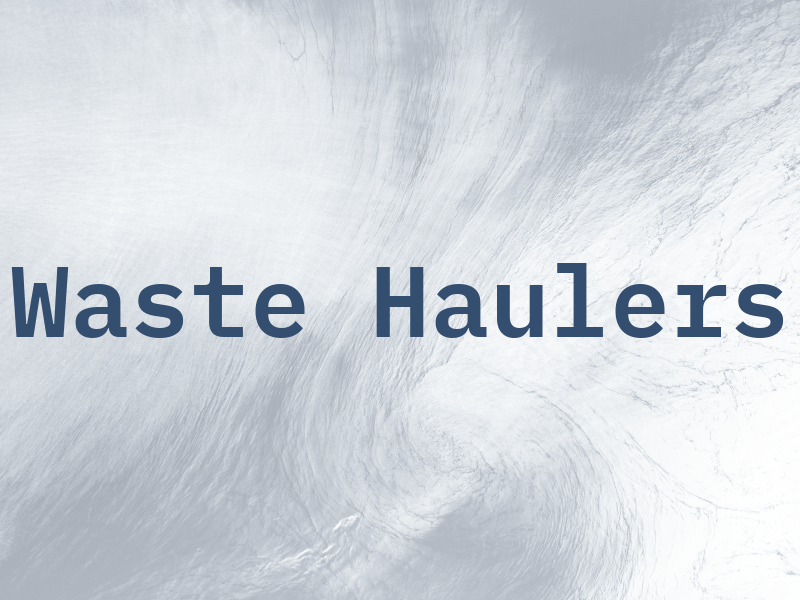 Waste Haulers