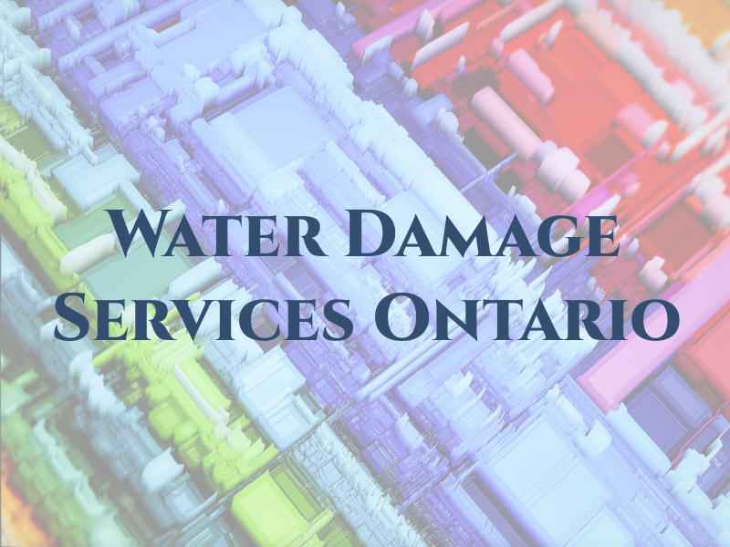 Water Damage Services Ontario