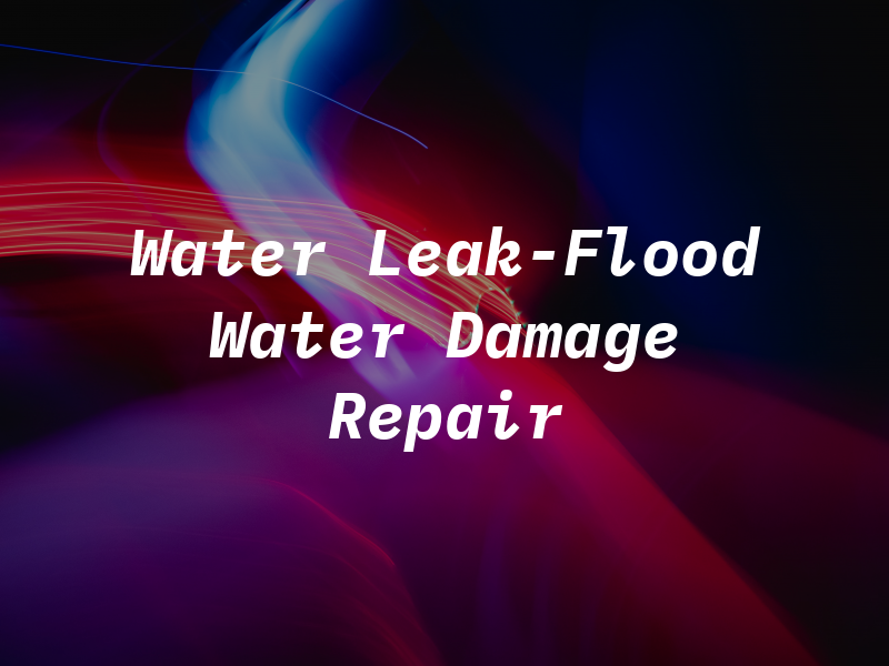 Water Leak-Flood Water Damage Repair
