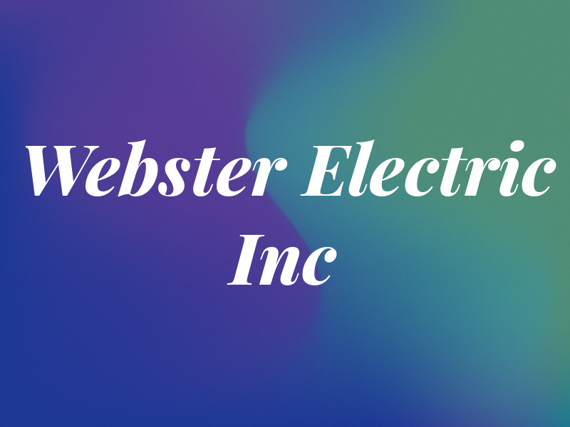 Webster Electric Inc