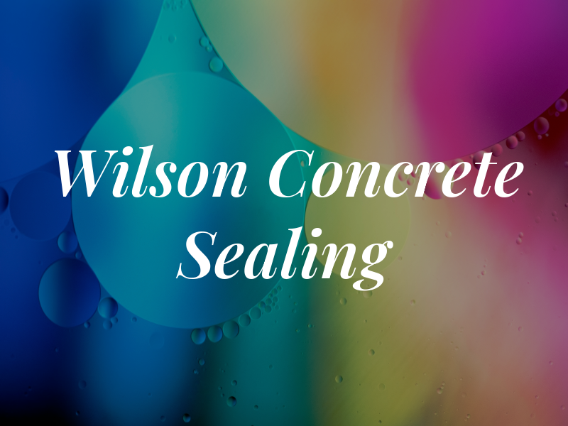 Wilson Concrete Sealing