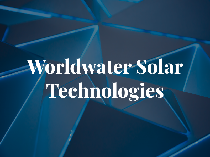 Worldwater & Solar Technologies