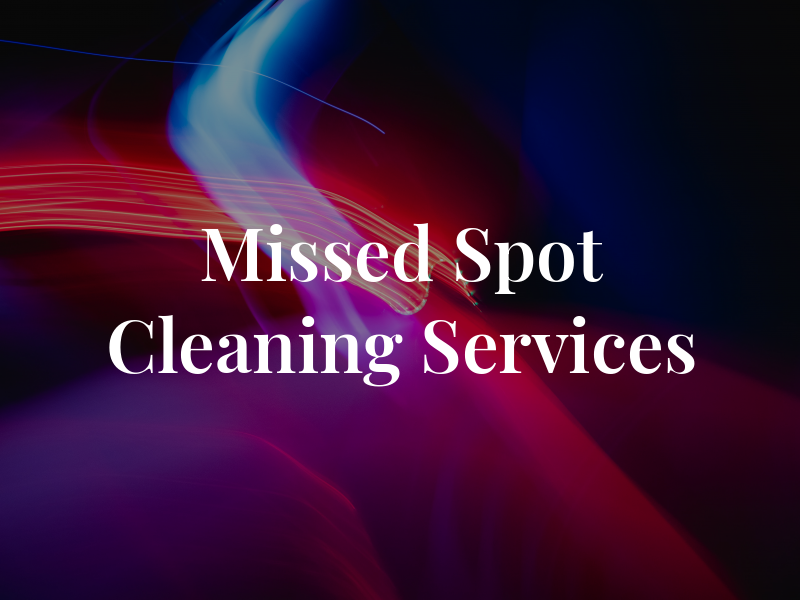 You Missed A Spot Cleaning Services