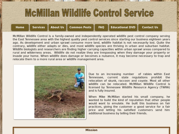 Mc Millan Wildlife Control Services