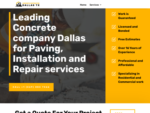 Concrete Contractor Dallas TX