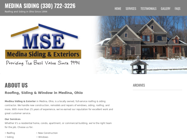 Medina Siding & Exterior LLC