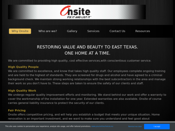 Onsite Fix it and List it!