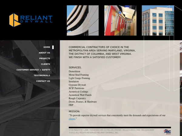 Reliant Dry Wall Inc