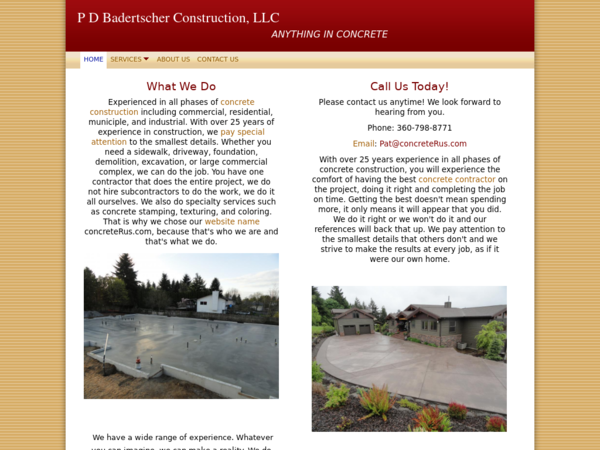P D Badertscher Construction LLC