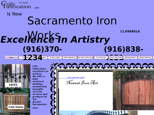 Cole Fabrication O.m.c. Iron Works