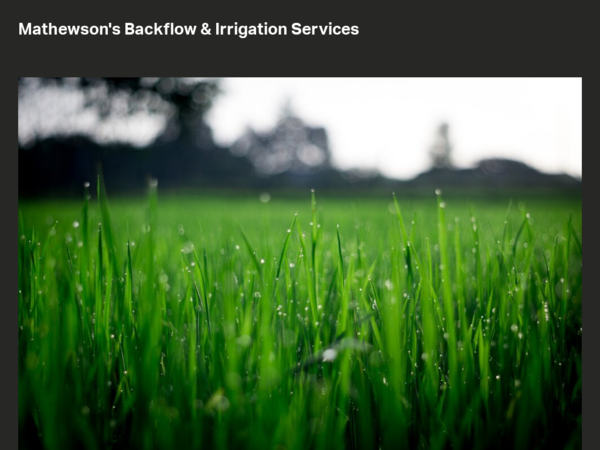 Mathewson's Backflow &irrigation Services