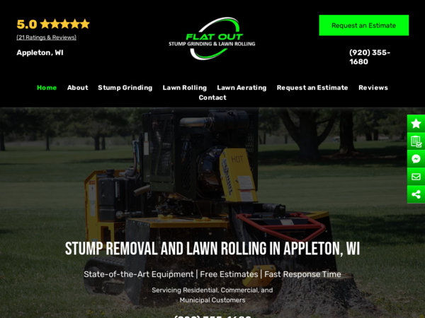 Flat Out Stump Grinding & Lawn Rolling