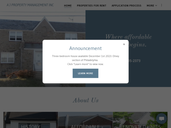 A J Property Management Inc