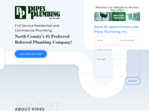 Pipes Plumbing Inc