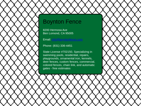 Boynton Fence