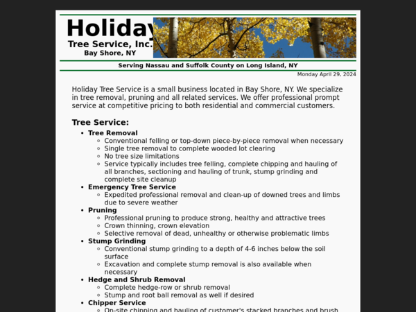 Holiday Tree Service