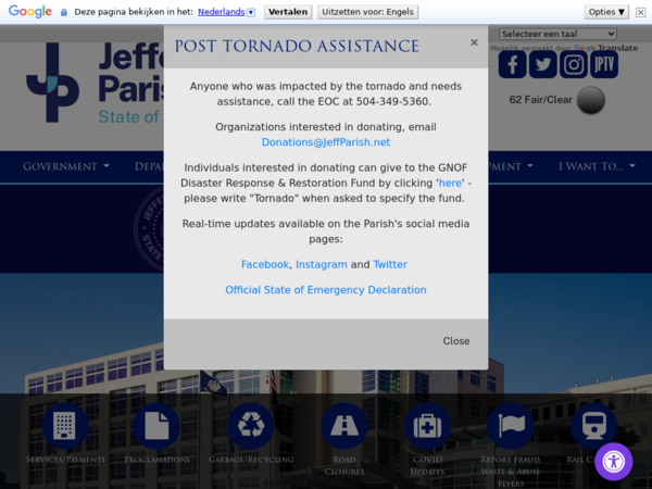 Jefferson Parish Self Service Waste Disposal