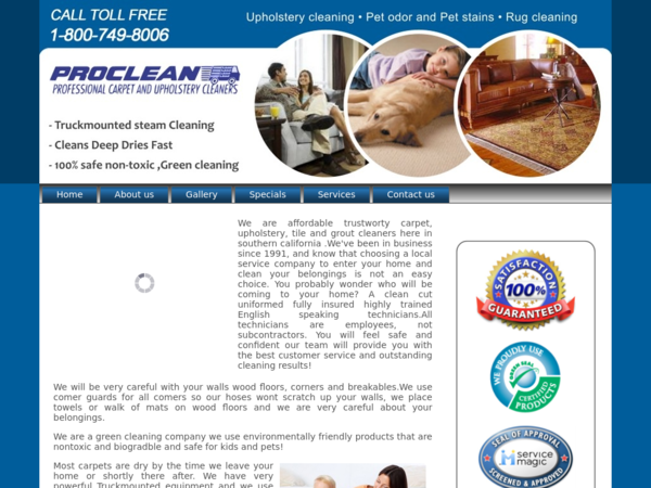 Proclean Professional Carpet & Upholstery Cleaners