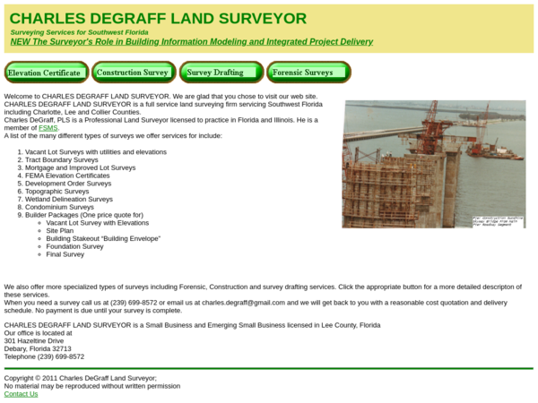 Charles Degraff Land Surveyor