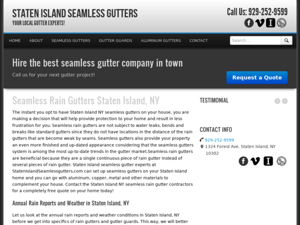 Staten Island Seamless Gutters