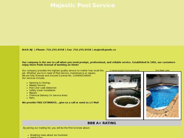 Majestic Pool Services