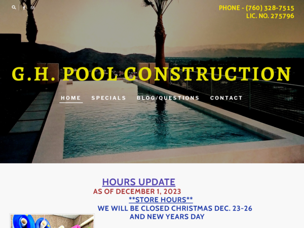 G H Pool Construction