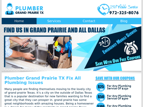 Plumber Grand Prairie TX