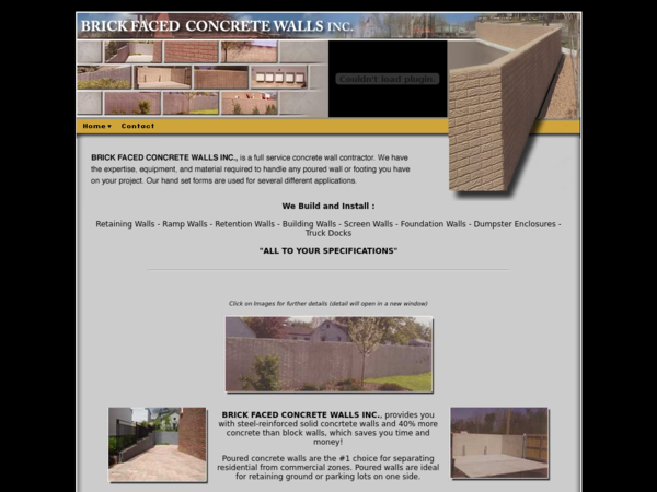 Brick Faced Walls