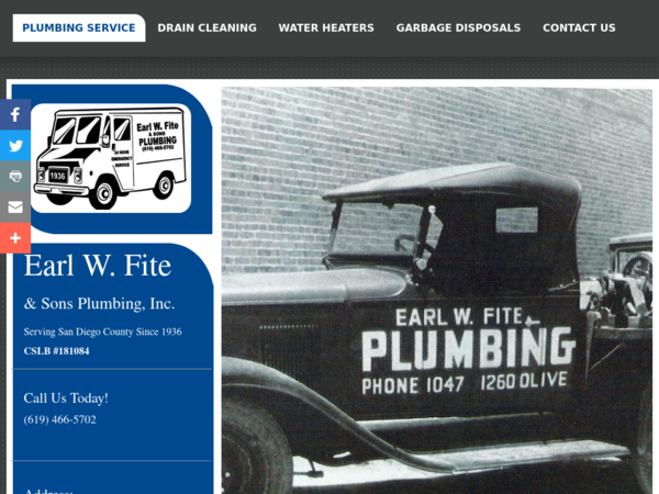 Earl W Fite & Sons Plumbing Inc