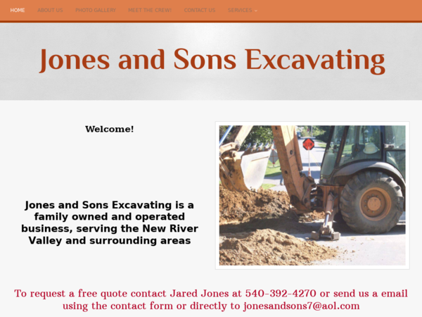 Jones and Sons Excavating Inc.