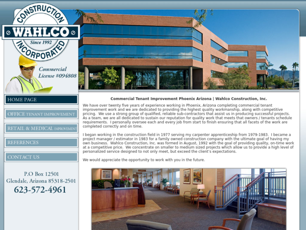 Wahlco Construction Inc.