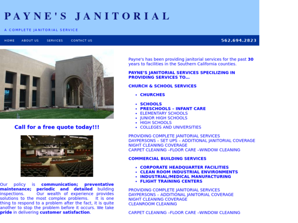 Payne's Janitorial Services Inc