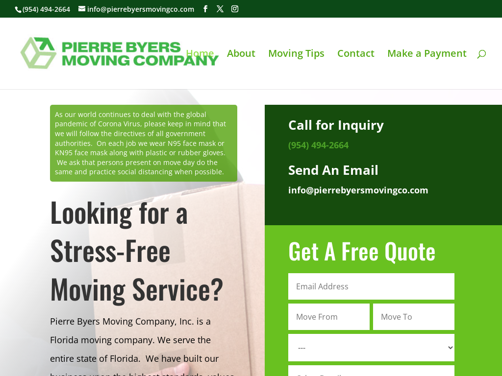 Pierre Byers Moving Co Inc