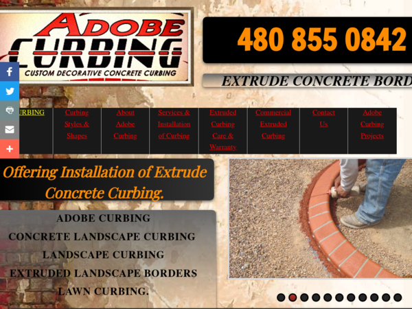 Adobe Curbing
