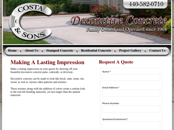 Costa & Sons Cement Contracting Co