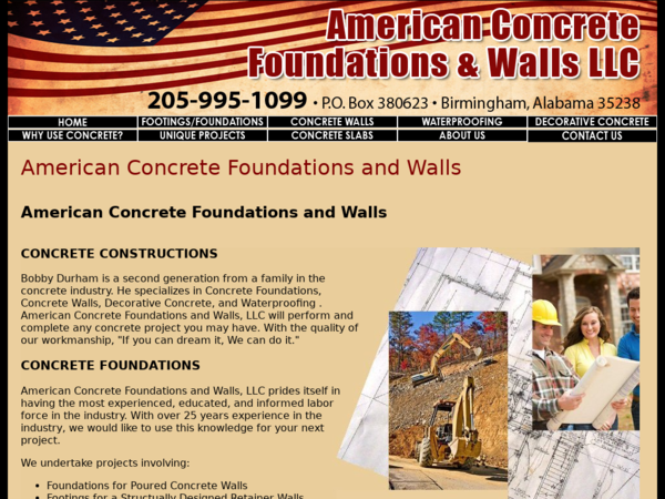 American Concrete Foundations and Walls