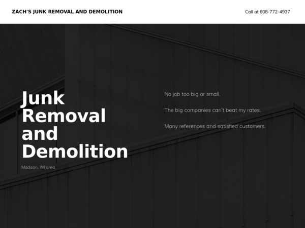 Zach's Junk Removal and Demoltion