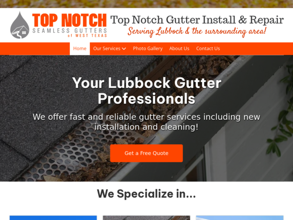 Top Notch Seamless Gutters