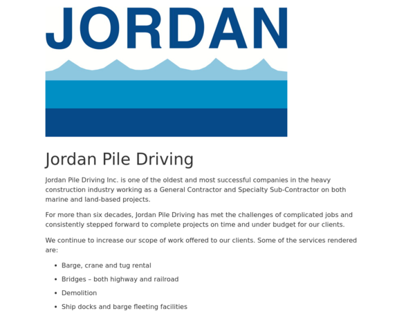 Jordan Pile Driving Inc