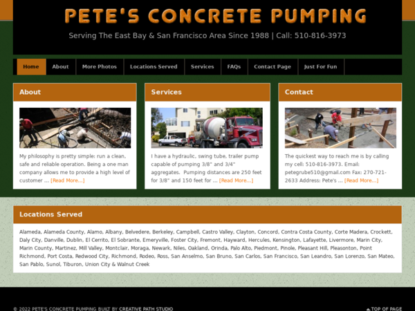 Pete's Concrete Pumping Services