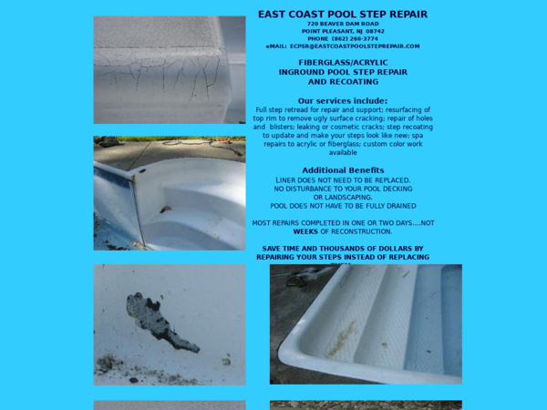 East Coast Pool Step Repair