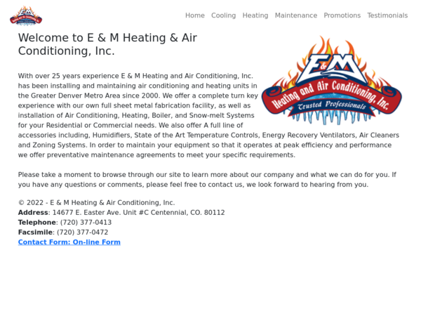 E & M Heating & Air Conditioning